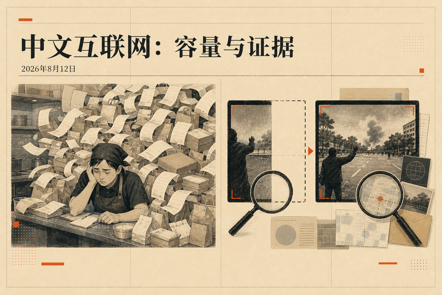 2026年8月12日中文互联网议题:外卖厨房容量过载与媒体证据纠偏