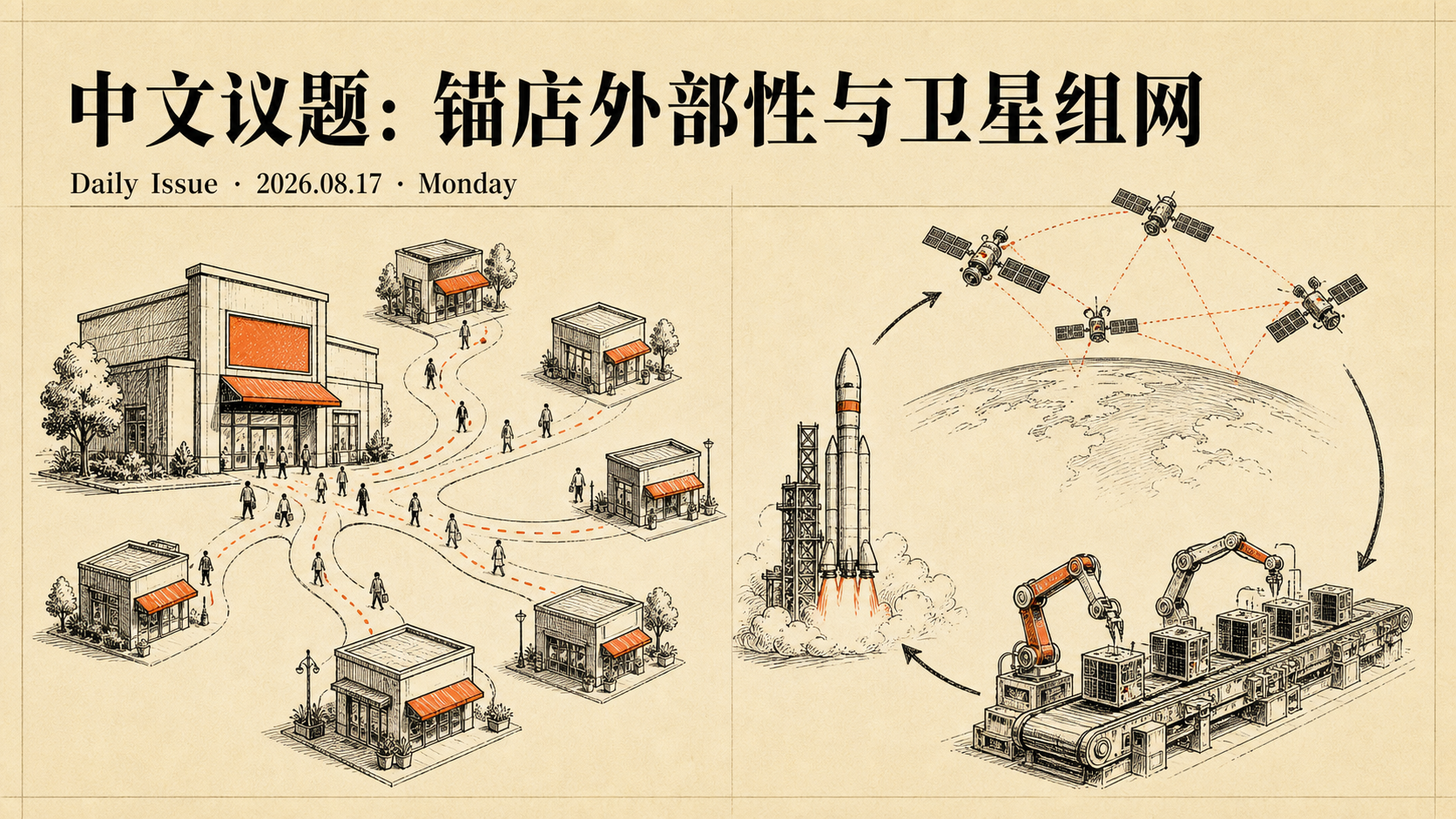 自制议题插图:锚店外部性、关键种、学习曲线与适应度景观,不代表任何机构报道或背书