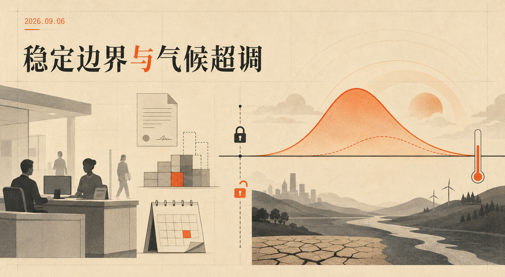 自制插画:2026年9月6日稳定边界与气候超调