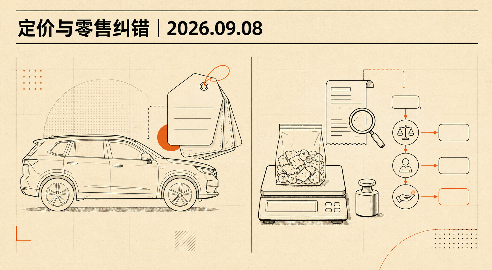 自制插画：定价与零售纠错，2026年9月8日
