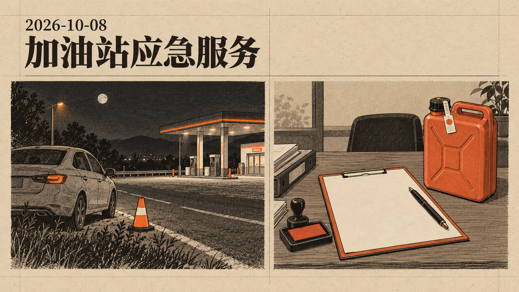 夜班应急流程概念插图,非现场照片